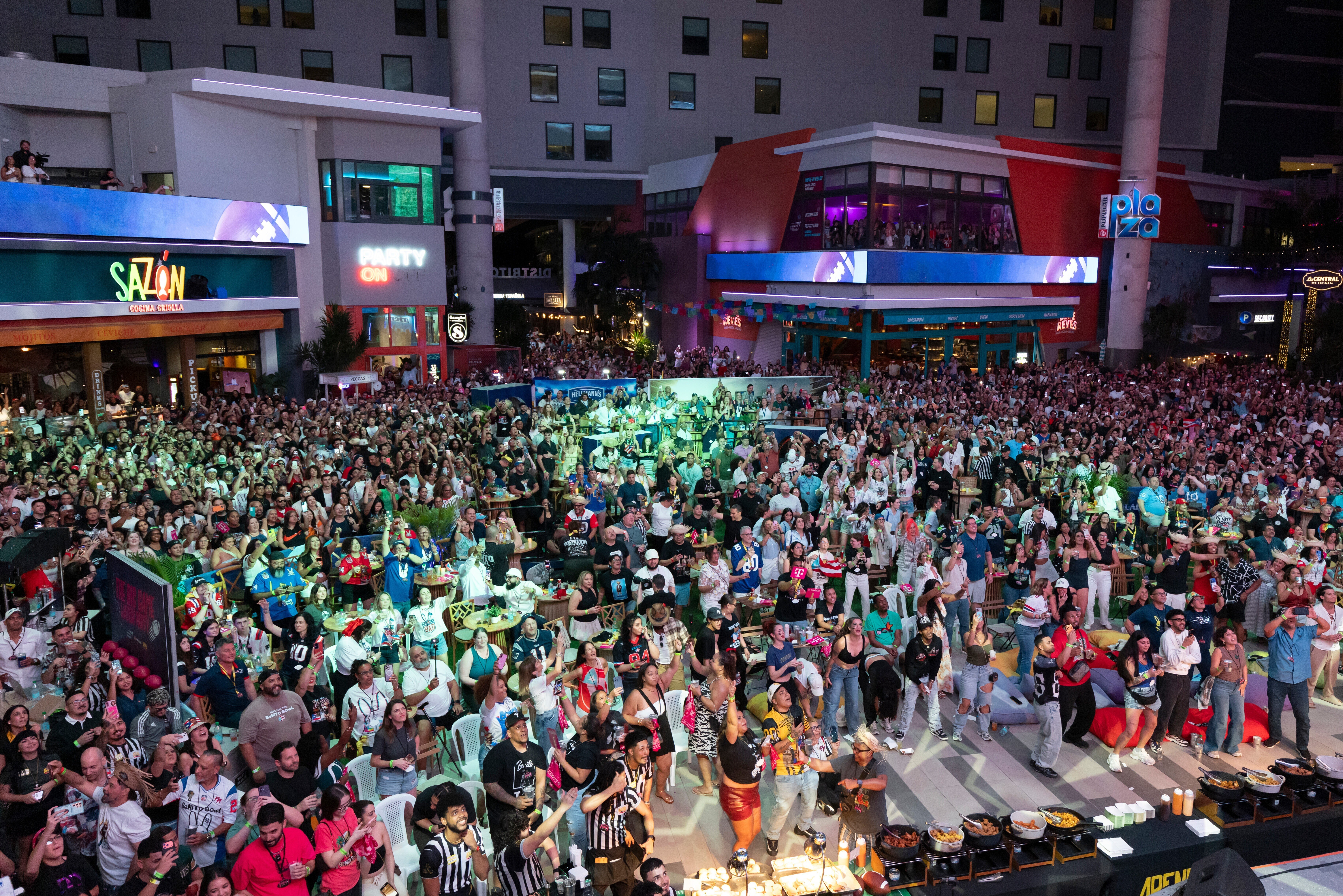 Fans in San Juan, Puerto Rico, watch Bad Bunny